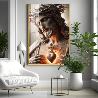 Divine Jesus Heart Premium Acrylic Wall Art