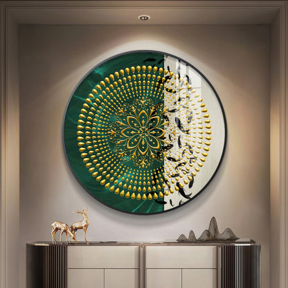 Golden Grove Premium Acrylic Round Wall Art