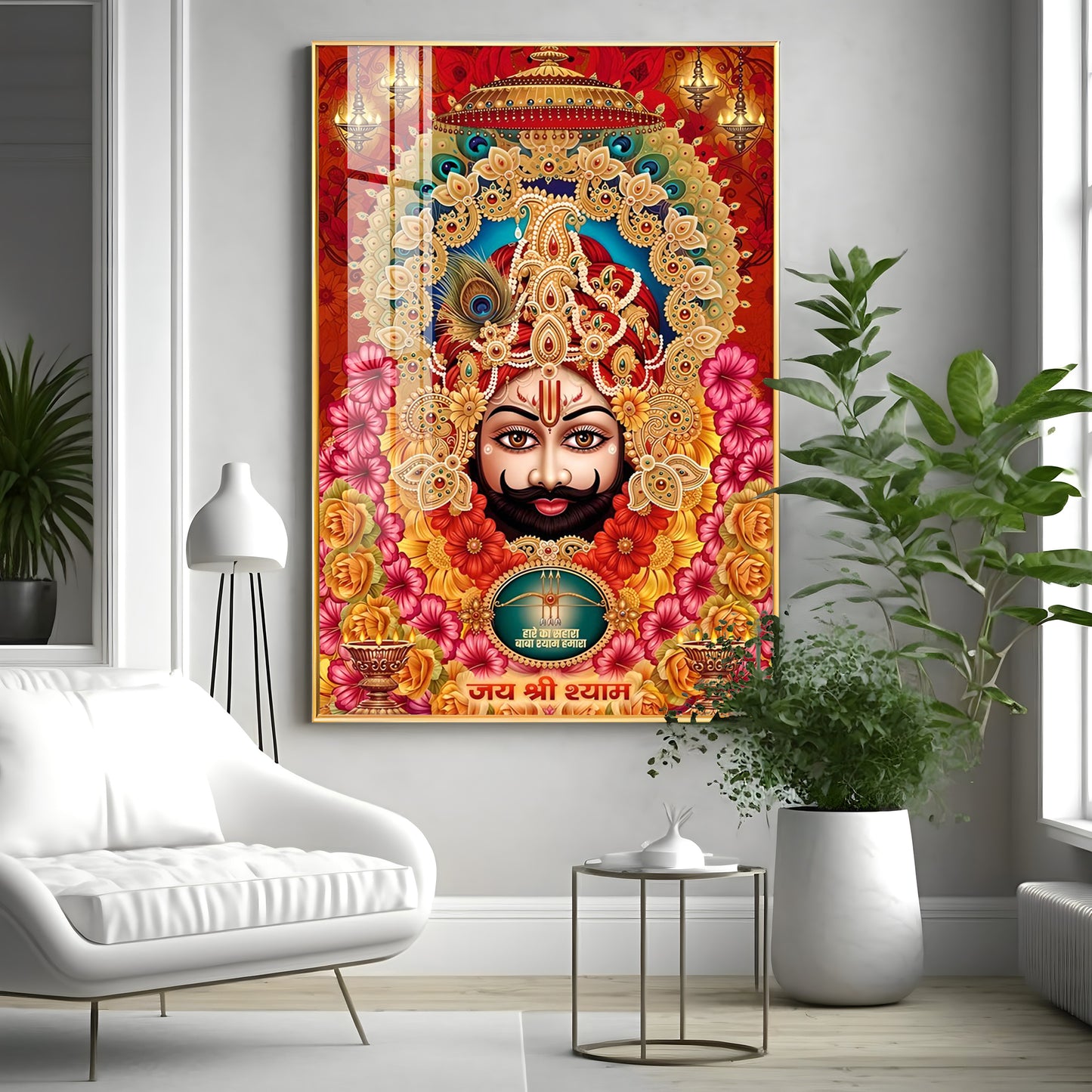 Shree Lakhdatar Premium Acrylic Vertical Wall Art