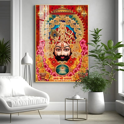 Shree Lakhdatar Premium Acrylic Vertical Wall Art