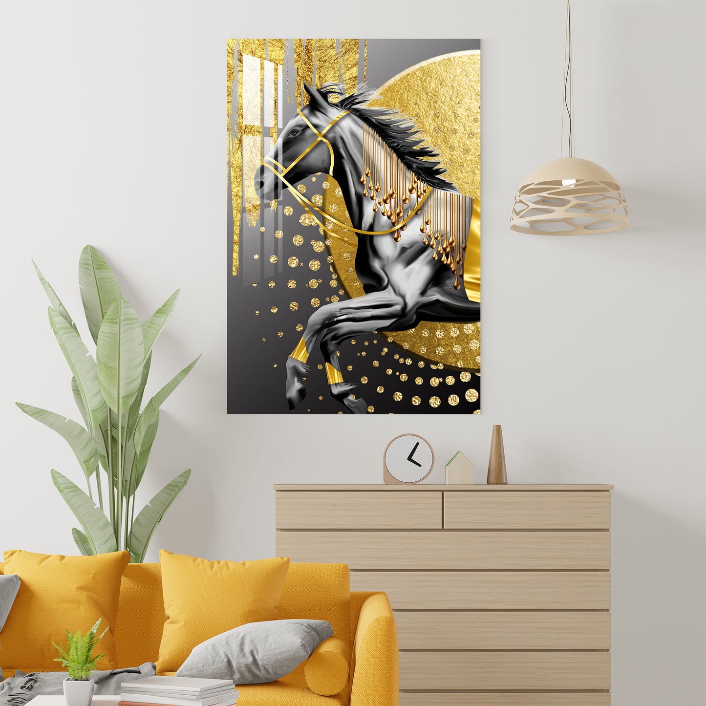 Golden Run Acrylic Wall Art