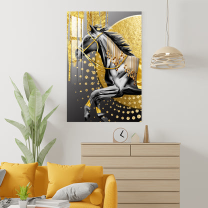 Golden Run Acrylic Wall Art