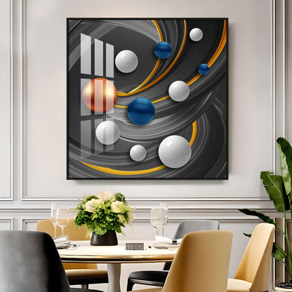 Colorful Circles Premium Acrylic Square Wall Art