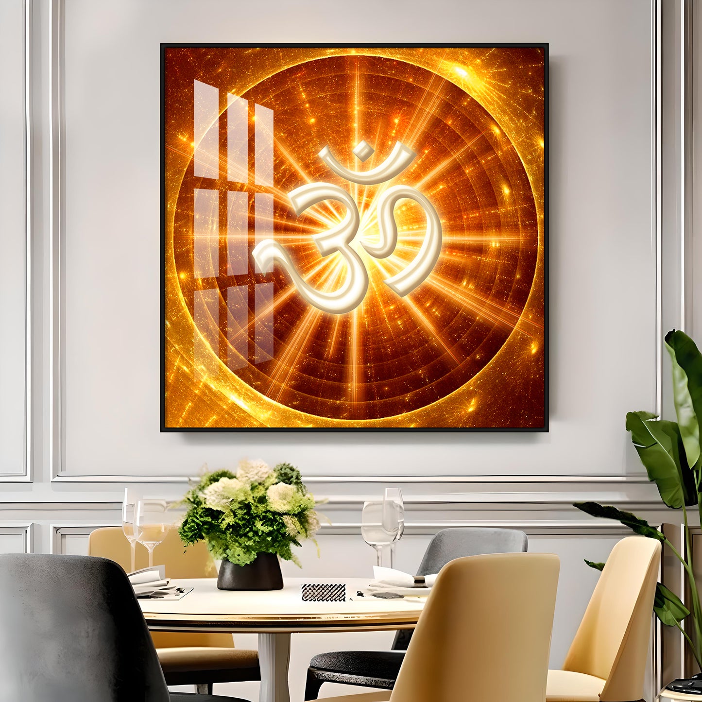 Spiritual Om Premium Acrylic Square Wall Art