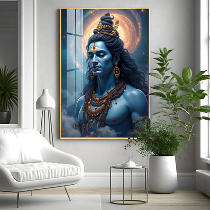 Sacred Vision Of Lord Shiva Premium Acrylic Wall Art