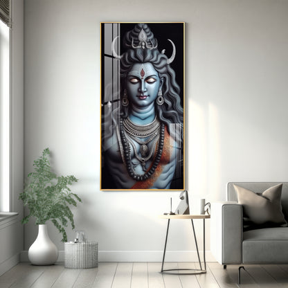 Shiv Shankar Premium Acrylic Vertical Wall Art