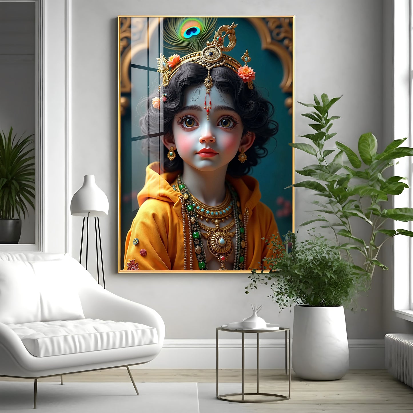 Krishna's Infinite Presence Premium Acrylic Wall Art