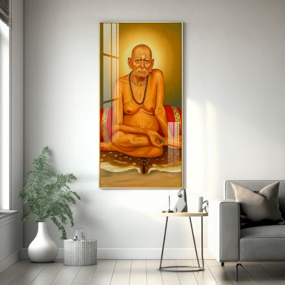 Swami Samarth Premium Acrylic Vertical Wall Art