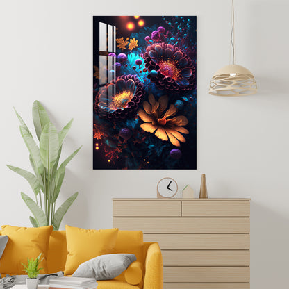 Majestic Flowers Acrylic Wall Art