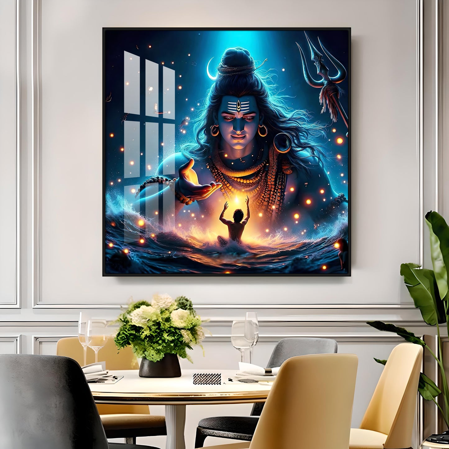 Cosmic Shiva Premium Acrylic Square Wall Art