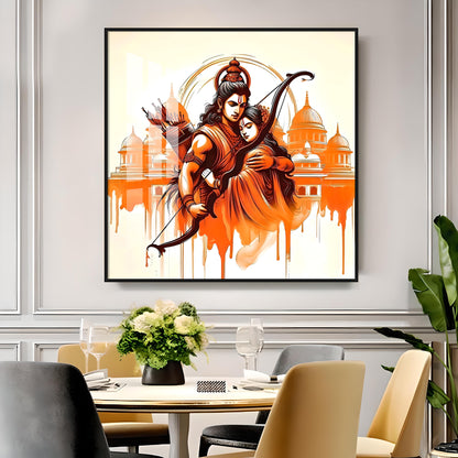 Journey Of Lord Ram and Sita Premium Acrylic Square Wall Art