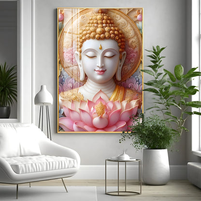 Tranquil Buddha Premium Vertical Acrylic Wall Art