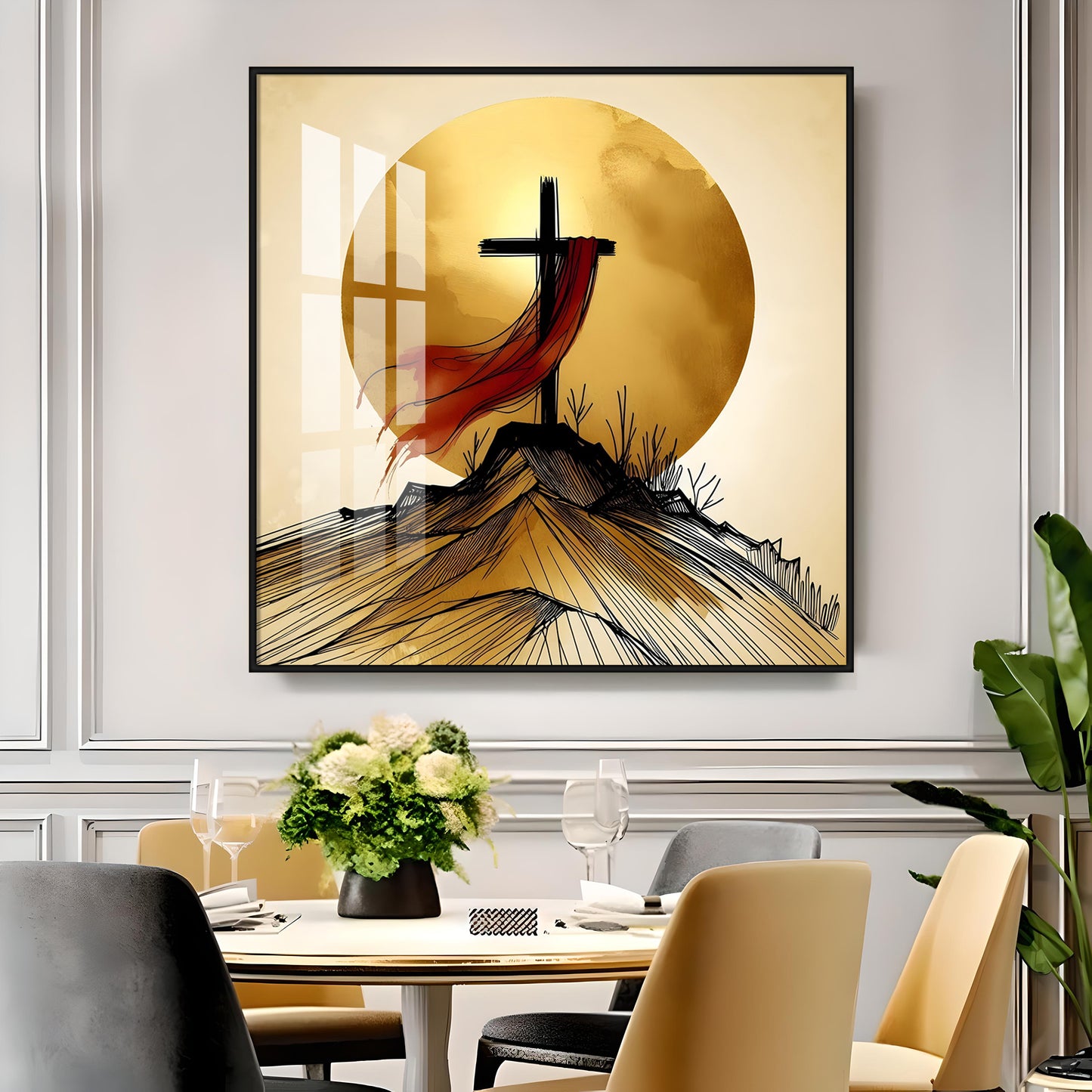 Ascendant Cross Premium Acrylic Square Wall Art