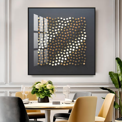 Golden Pebbles Premium Acrylic Square Wall Art