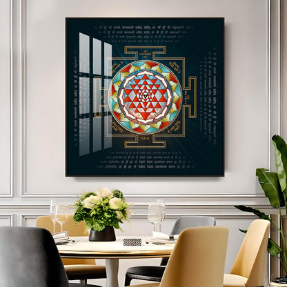 Laxmi Yantra Premium Acrylic Square Wall Art