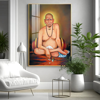 Shri Swami Samarth Baba Ji Premium Vertical Acrylic Wall Art