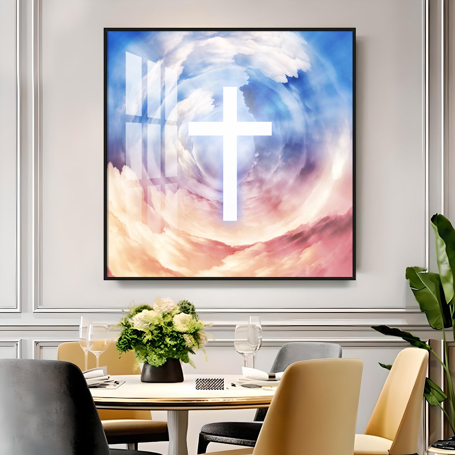 Jesus Cross Premium Acrylic Square Wall Art