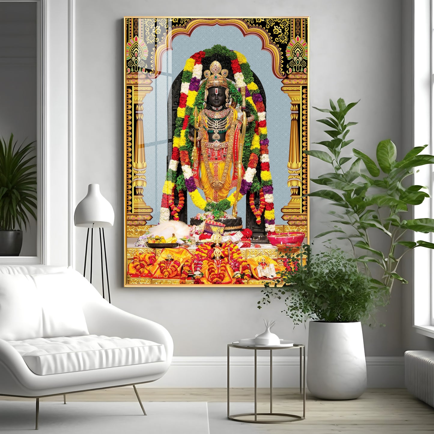 Divine Blossom Rama Premium Acrylic Vertical Wall Art