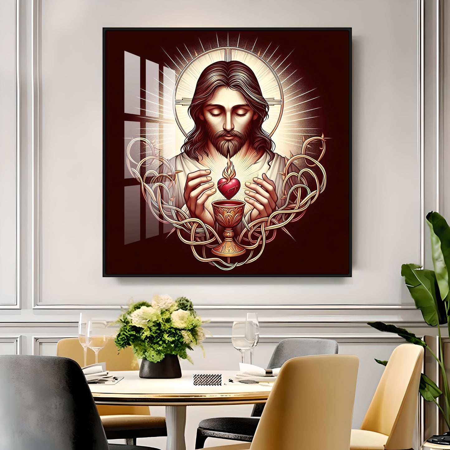 Heart of Compassion Premium Acrylic Square Wall Art