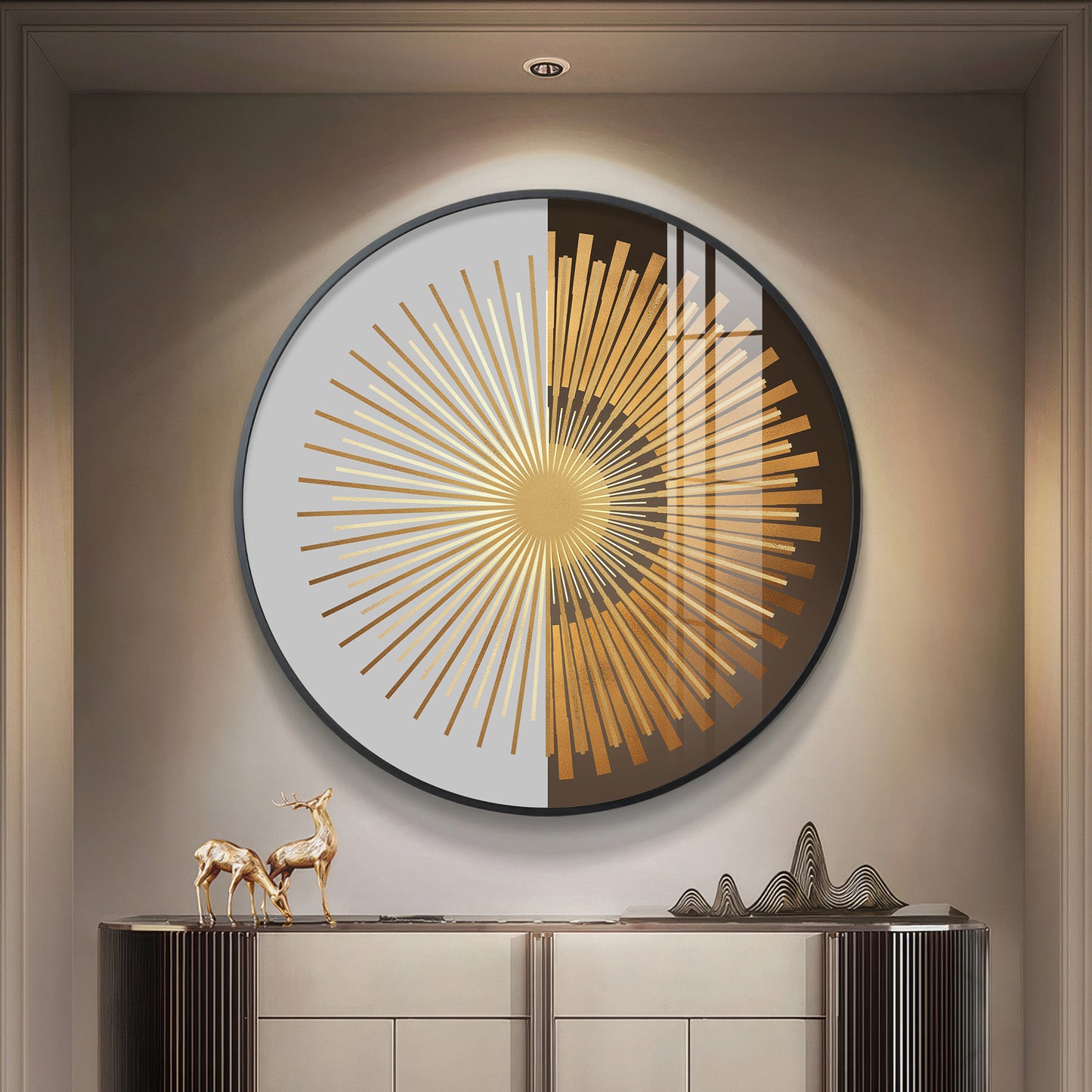 Radiant Circle Premium Acrylic Round Wall Art