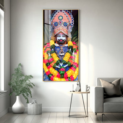 Khatu Shyam Baba Premium Acrylic Vertical Wall Art