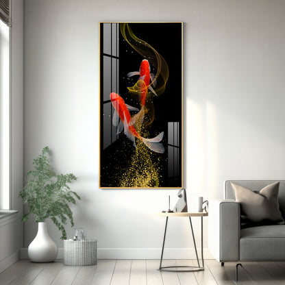 Rare Lucky Fish Premium Acrylic Vertical Wall Art