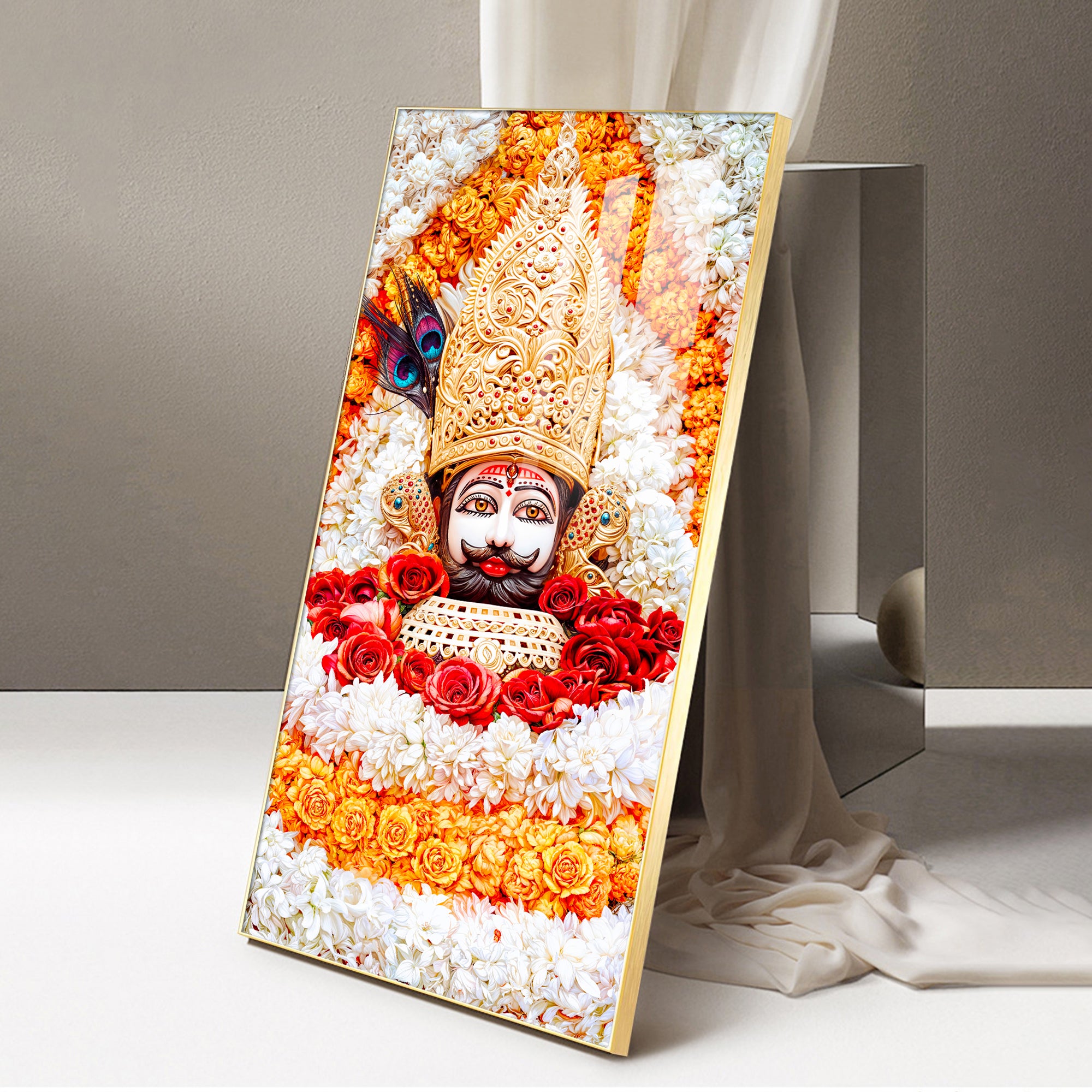 Divine Shyam Baba Premium Acrylic Vertical Wall Art