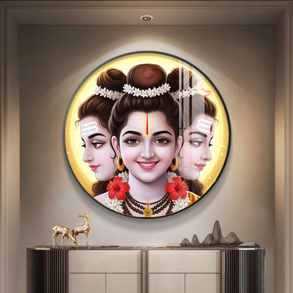 Gurudev Datt Premium Acrylic Round Wall Art