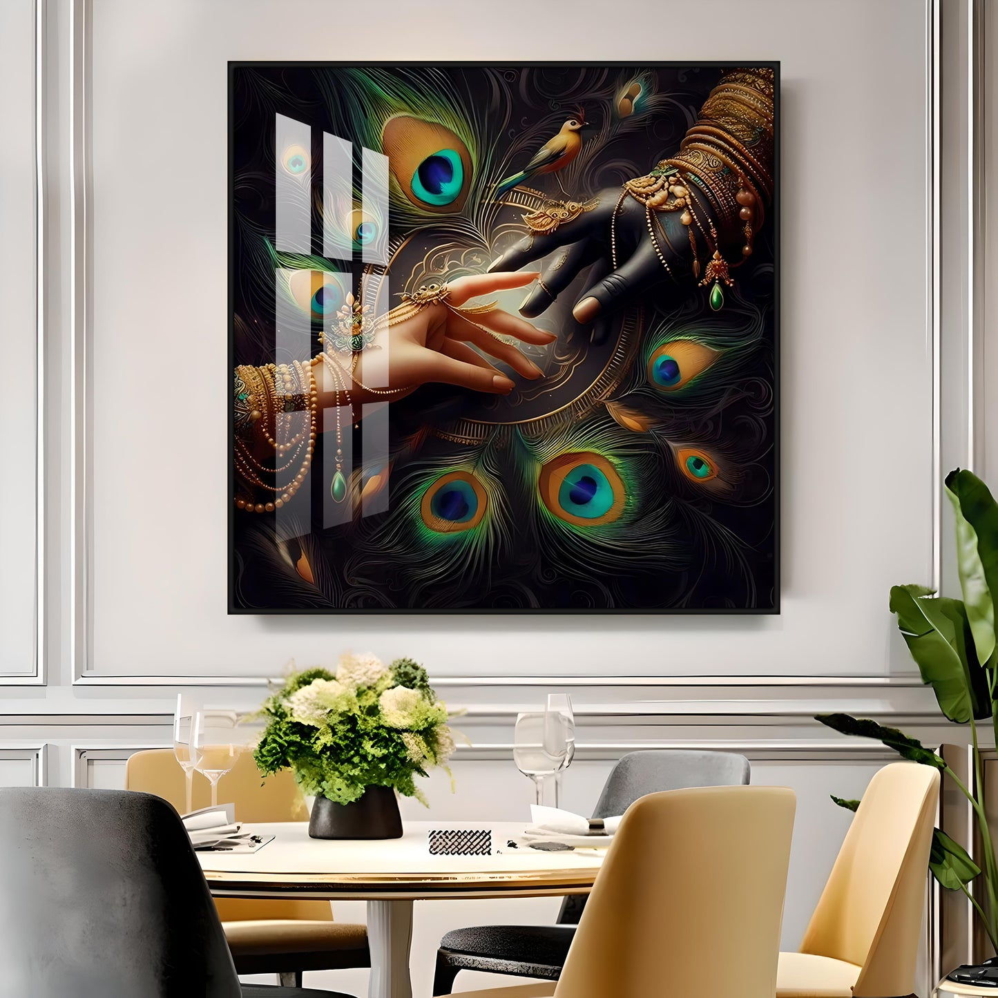 Hands of Elegance Premium Acrylic Square Wall Art