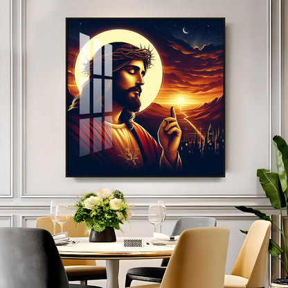 Lord Jesus Christ Premium Acrylic Square Wall Art