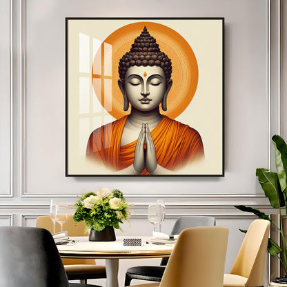 Lord Buddha Premium Acrylic Square Wall Art