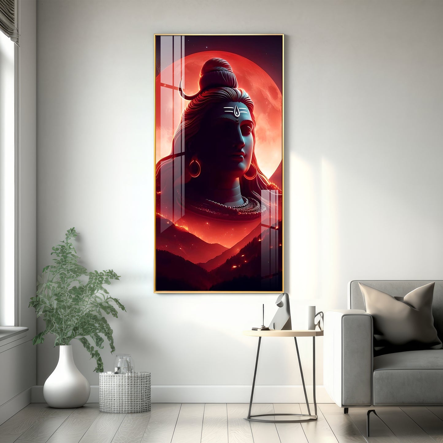 Adiyogi Premium Acrylic Vertical Wall Art