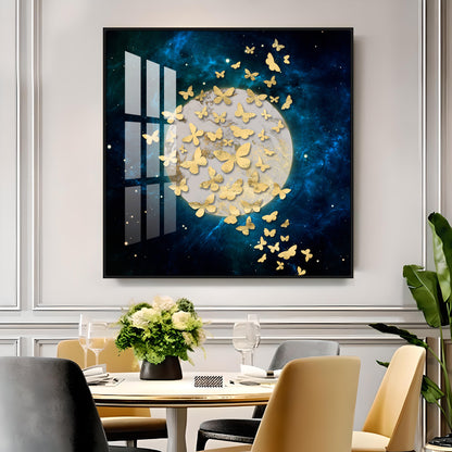 The Golden Array Premium Acrylic Square Wall Art