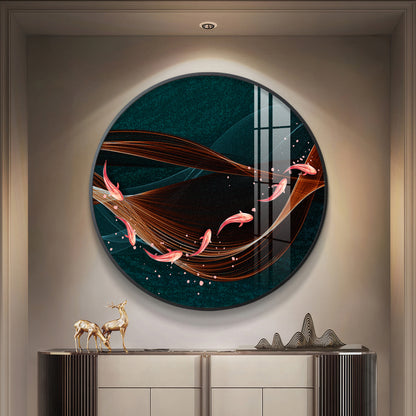 Wavebound Kio Fish Premium Acrylic Round Wall Art