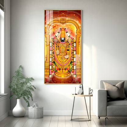 Shree Tirumala Deva Premium Acrylic Vertical Wall Art