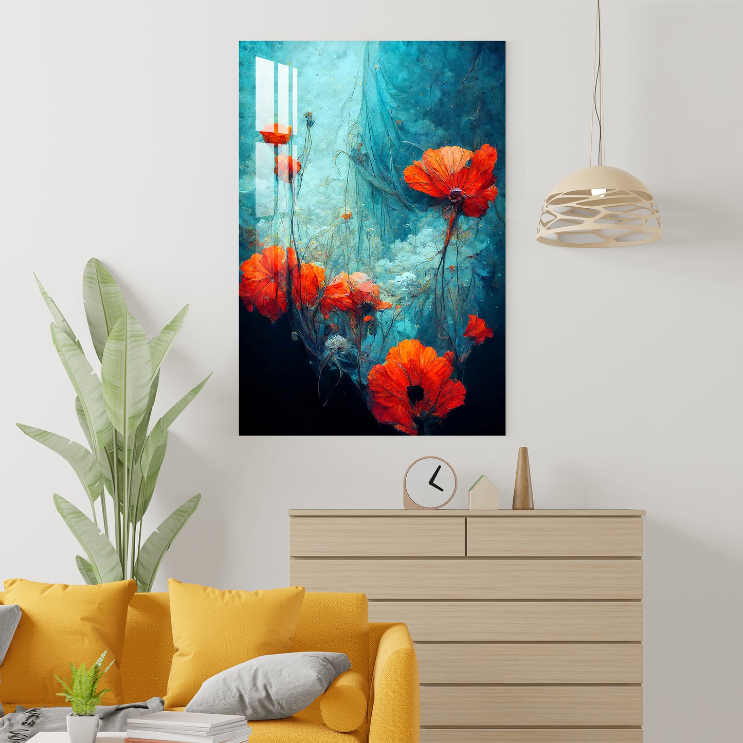 California Poppy Flowers Acrylic Wall Art