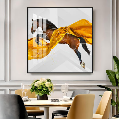 Galloping Horse Premium Square Wall Art