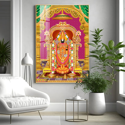Sri Venkateswara Swamy Blessing Premium Acrylic Vertical Wall Art