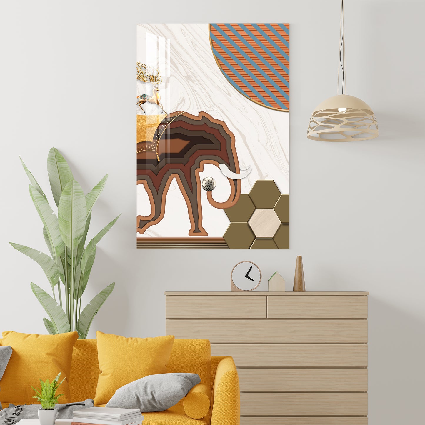 Minimalist Elephant Acrylic Wall Art