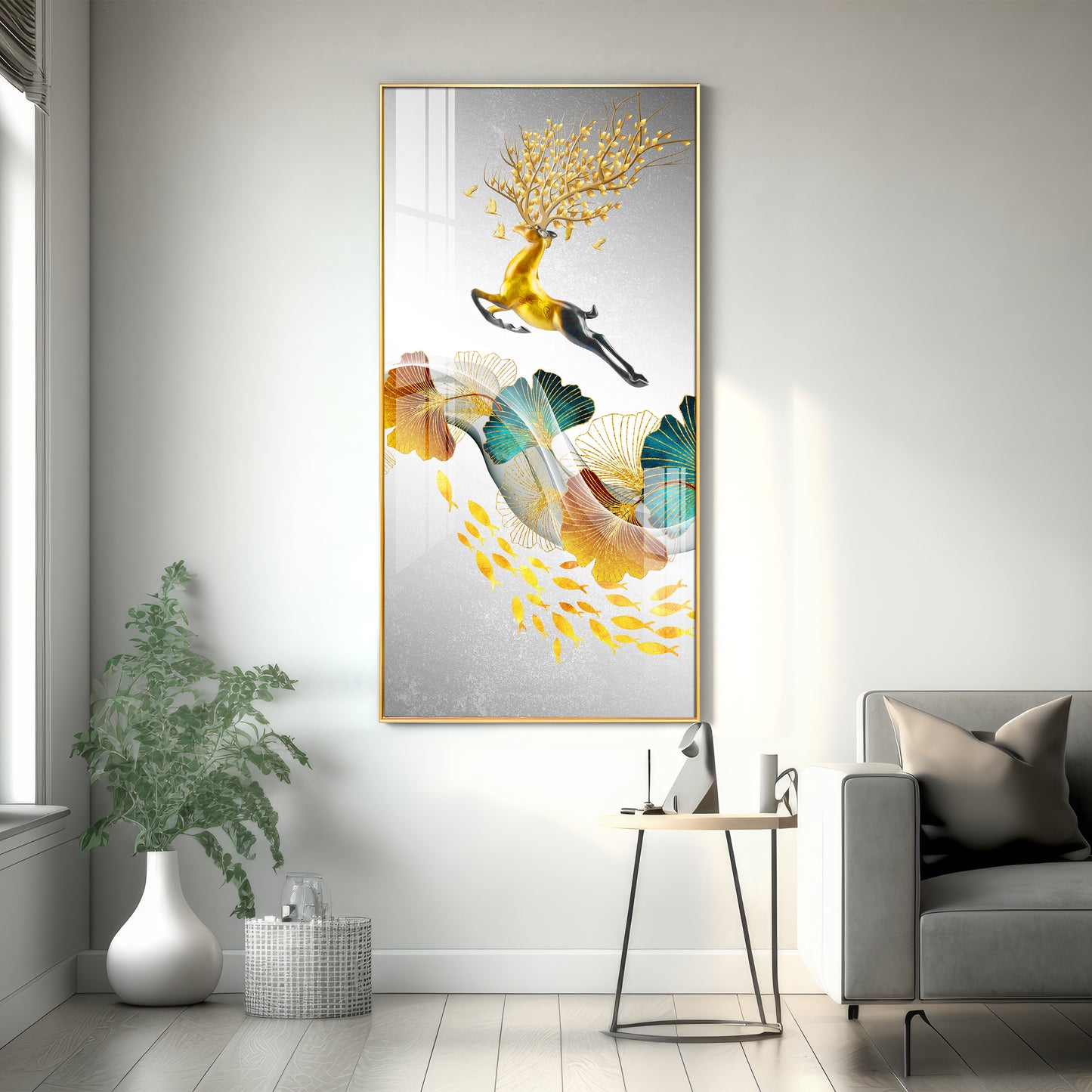 Luxury Deer Premium Acrylic Vertical Wall Art