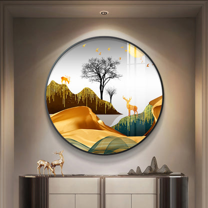 Forest Glade Premium Acrylic Round Wall Art