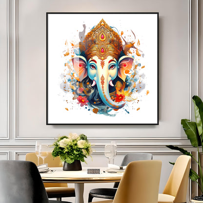 Vighanharta Ganesh Premium Acrylic Square Wall Art