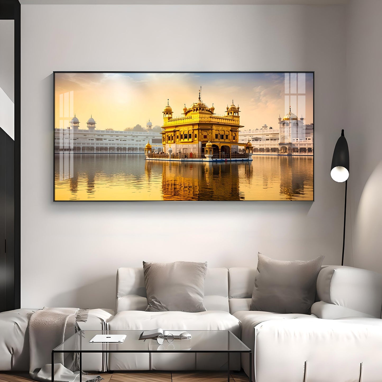 Golden Glory Premium Acrylic Horizontal Wall Art