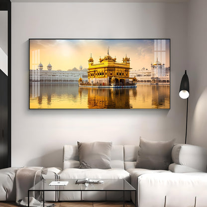 Golden Glory Premium Acrylic Horizontal Wall Art
