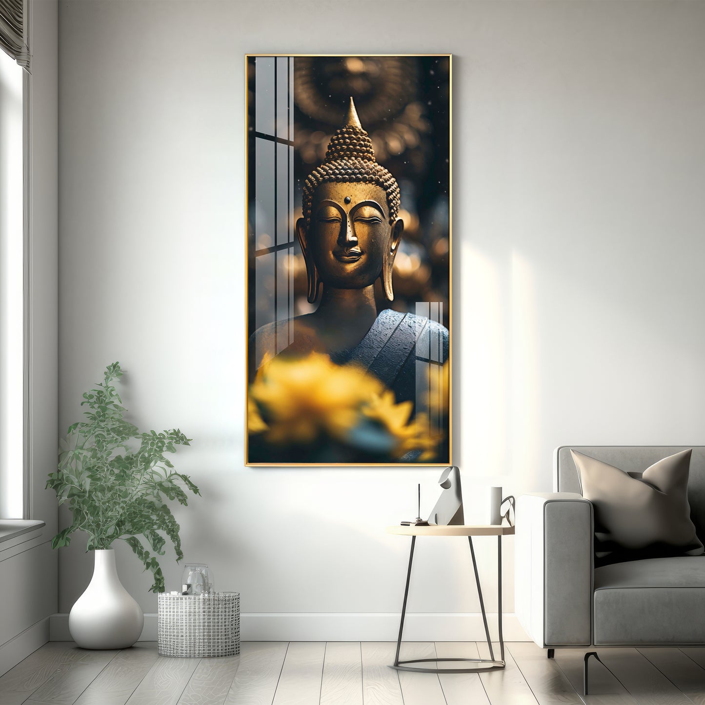 Serene Buddha Premium Acrylic Vertical Wall Art