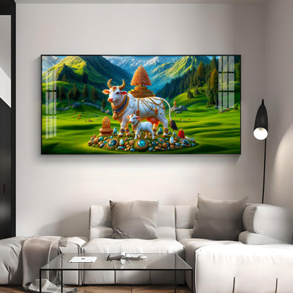 Nandi Shakti Premium Acrylic Horizontal Wall Art