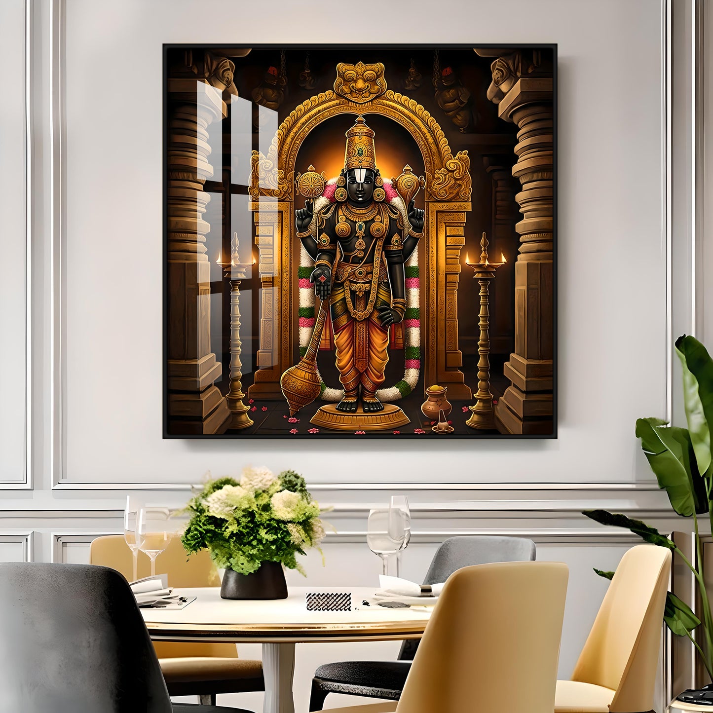 Goddes Kanyakumari Premium Acrylic Square Wall Art