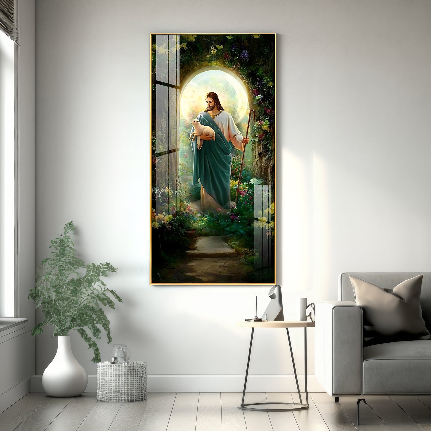 The Parable of Lost Sheep Premium Acrylic Vertical Wall Art