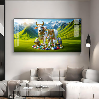 Kamadhenu Premium Acrylic Horizontal Wall Art