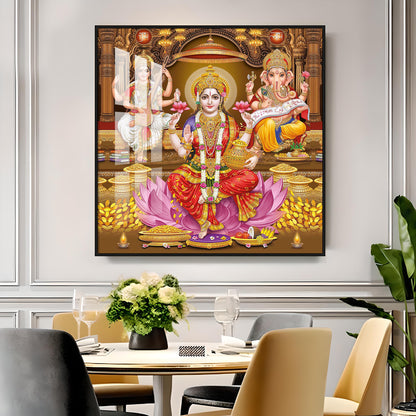 Enchanted Laxmi Ji Divinity Premium Acrylic Square Wall Art